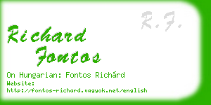 richard fontos business card
